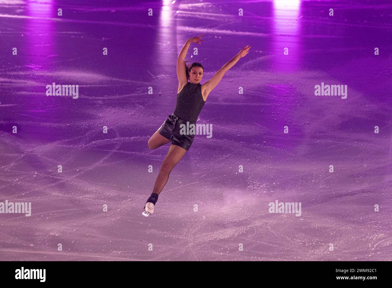 Torino, Italia, sabato 24 febbraio 2024. Nicole Schott durante il Lights on U al PalaVela, RoadTO2025. Crediti: Mattia Martegani/Alamy Live News Foto Stock