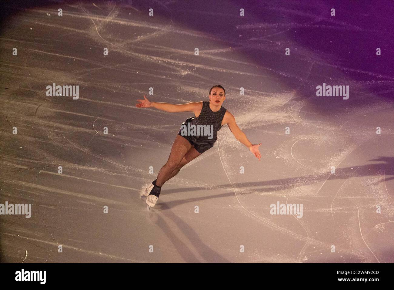 Torino, Italia, sabato 24 febbraio 2024. Nicole Schott durante il Lights on U al PalaVela, RoadTO2025. Crediti: Mattia Martegani/Alamy Live News Foto Stock