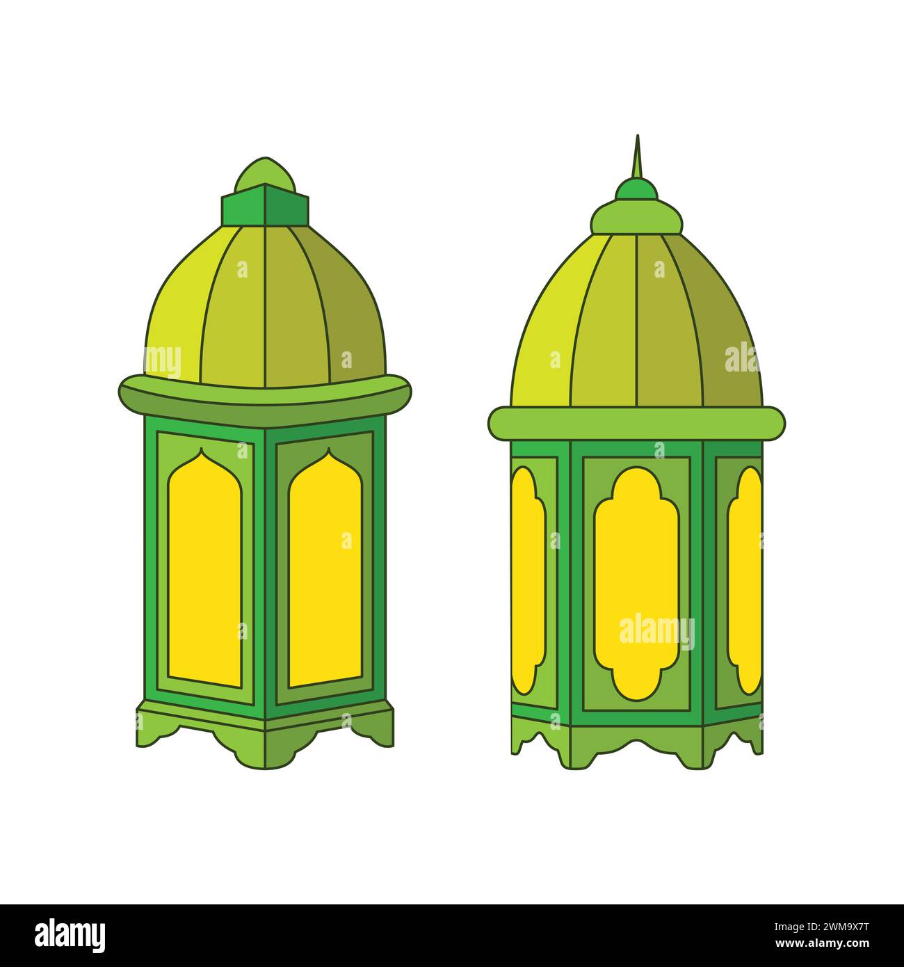 Illustrazione vettoriale dell'ornamento della lanterna araba Illustrazione Vettoriale