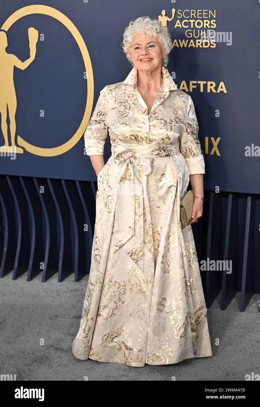 Los Angeles, Stati Uniti. 24 febbraio 2024. Los Angeles, Stati Uniti. 24 febbraio 2024. Annette Badland partecipa al 30° SAG Awards annuale allo Shrine Auditorium and Expo Hall di Los Angeles, California, sabato 24 febbraio 2023. Foto di Chris Chew/UPI credito: UPI/Alamy Live News credito: UPI/Alamy Live News Foto Stock