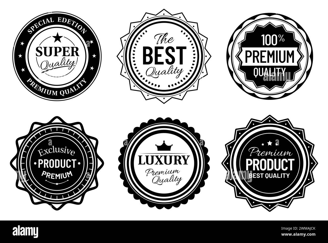 Emblema Best Choice, etichette vintage e badge con stencil retrò Illustrazione Vettoriale