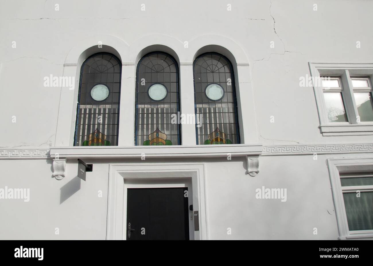 Sinagoga di Notting Hill - ora salone di bellezza, Notting Hill, Royal Borough di Kensington e Chelsea; Londra, Regno Unito. Chiuso dagli anni '1990, Foto Stock