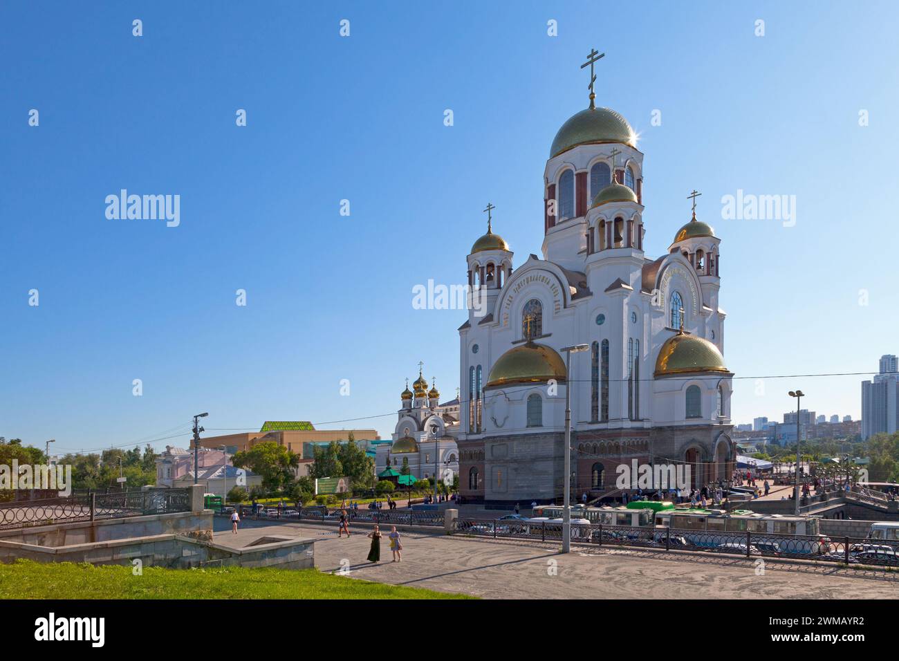Ekaterinburg, Russia - 16 luglio 2018: La Chiesa sul sangue in onore di tutti i Santi risplendenti nella Terra russa (in russo: Храм-на-Крови́ во и́мя Все Foto Stock
