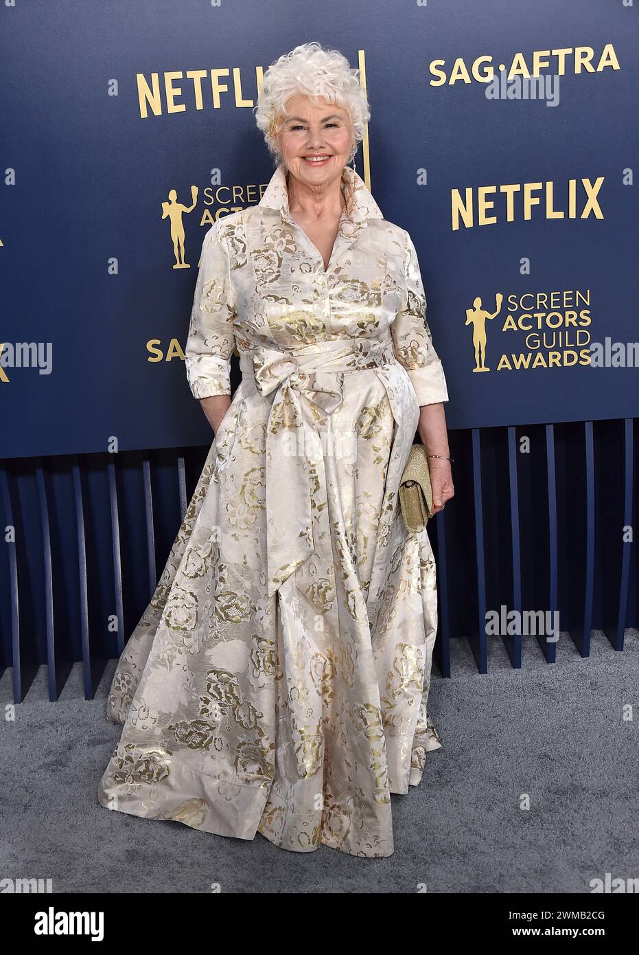 Los Angeles, Stati Uniti. 24 febbraio 2024. Annette Badland arriva al 30° Annual SAG Awards presso lo Shrine Auditorium il 24 febbraio 2024 a Los Angeles, CA. © OConnor-Arroyo/AFF-USA.com crediti: AFF/Alamy Live News Foto Stock