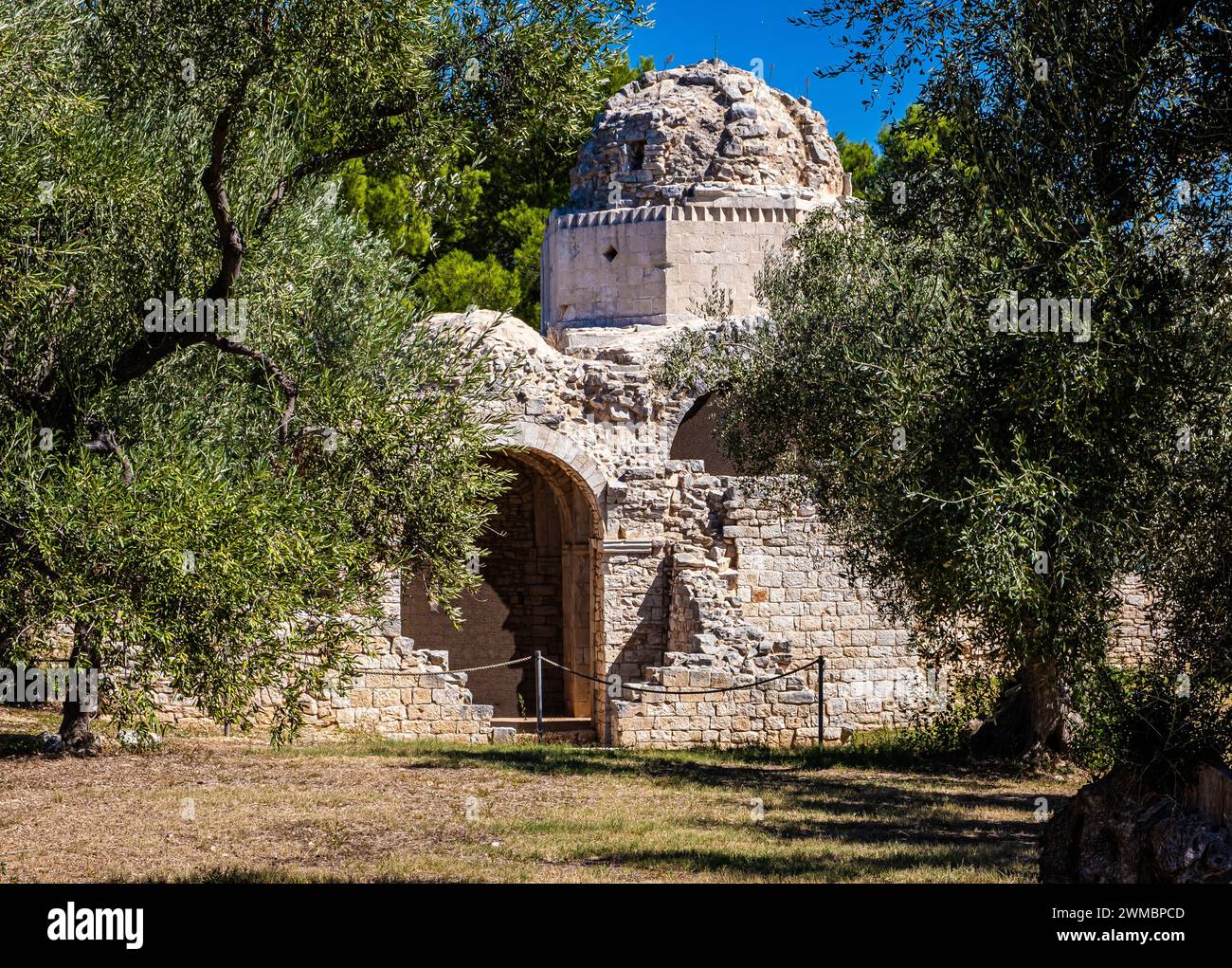 Chiesa di San felice nell'area archeologica di Balsignano, comune di Modugno, provincia di Bari, regione Puglia, Italia meridionale - X secolo Foto Stock