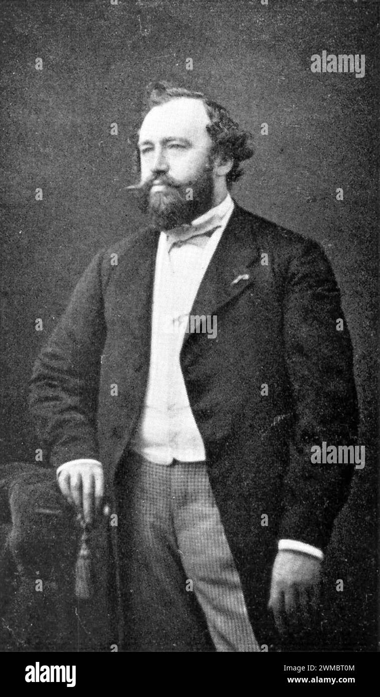 Adolphe Sax, Antoine-Joseph 'Adolphe' Sax (1814 - 1894) inventore e musicista belga che inventò il sassofono Foto Stock