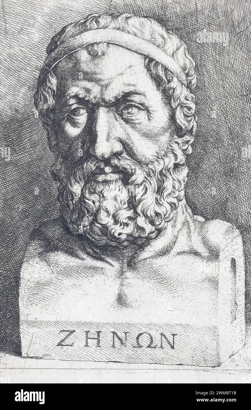 Zenone di Elea (/c.. 490 – 430 a.C. circa) filosofo greco pre-socratico. Foto Stock