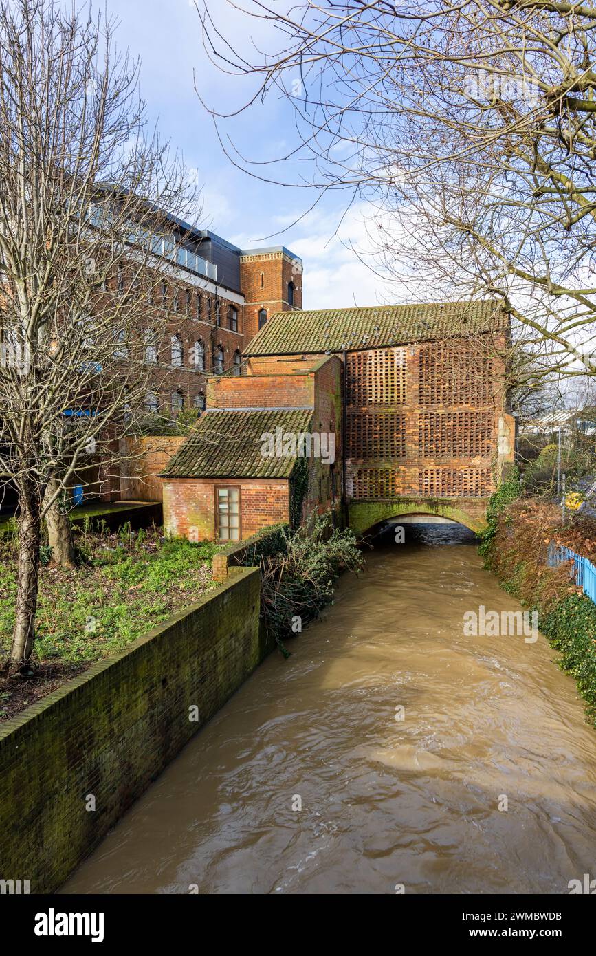 Handle House un edificio storico storico classificato Grade11* usato per asciugare teazle nel commercio della lana, Trowbridge, Wiltshire, Inghilterra, Regno Unito Foto Stock