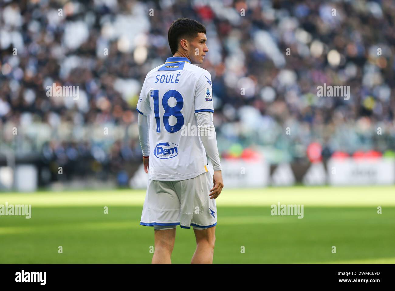 Matias Soulé del Frosinone calcio durante la partita tra Juventus FC e Frosinone calcio il 25 2024 febbraio allo Stadio Allianz di Torino. Foto Stock