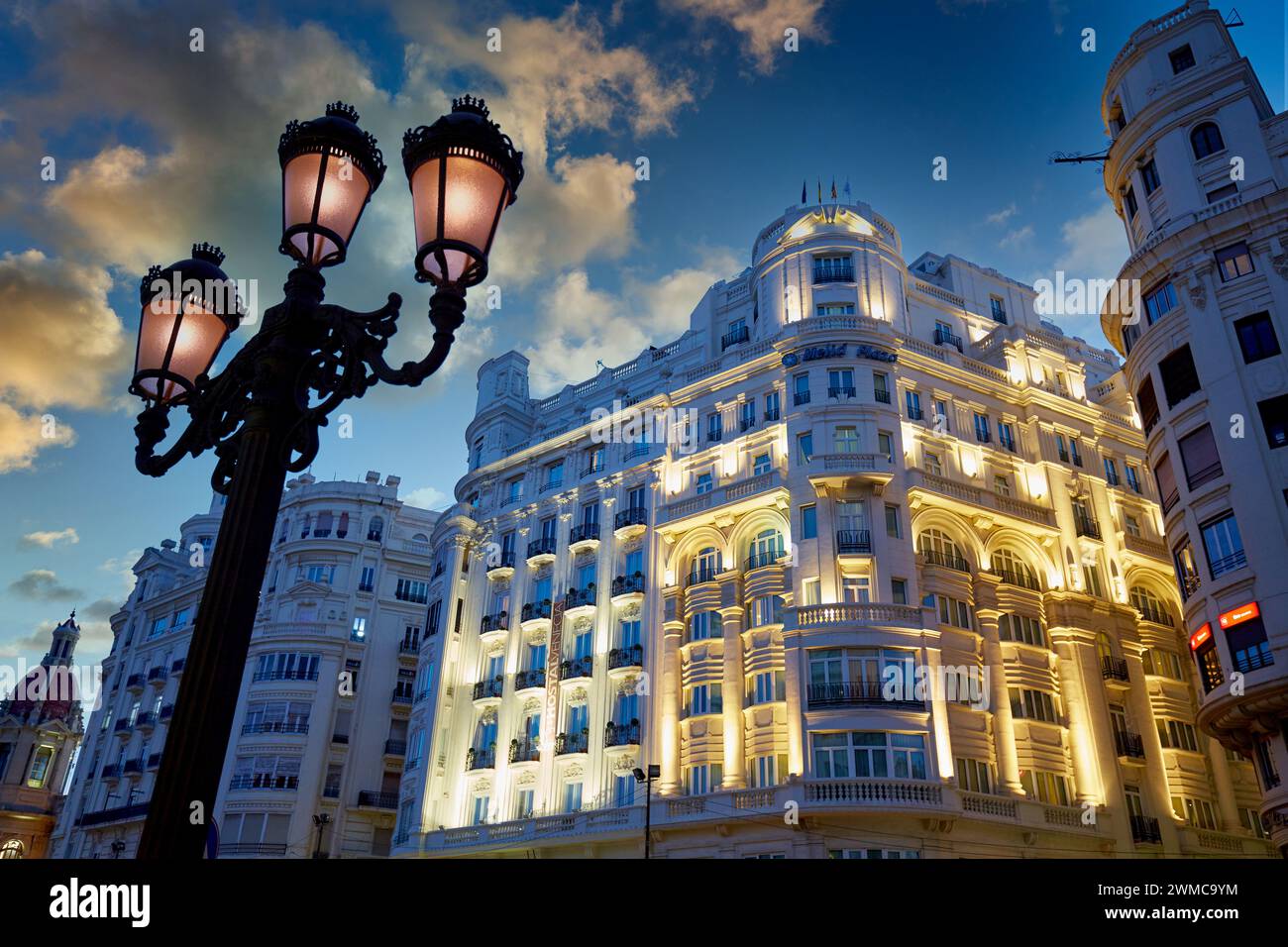 Plaza del Ayuntamiento. Valencia. Comunidad Valenciana. Spagna. Foto Stock
