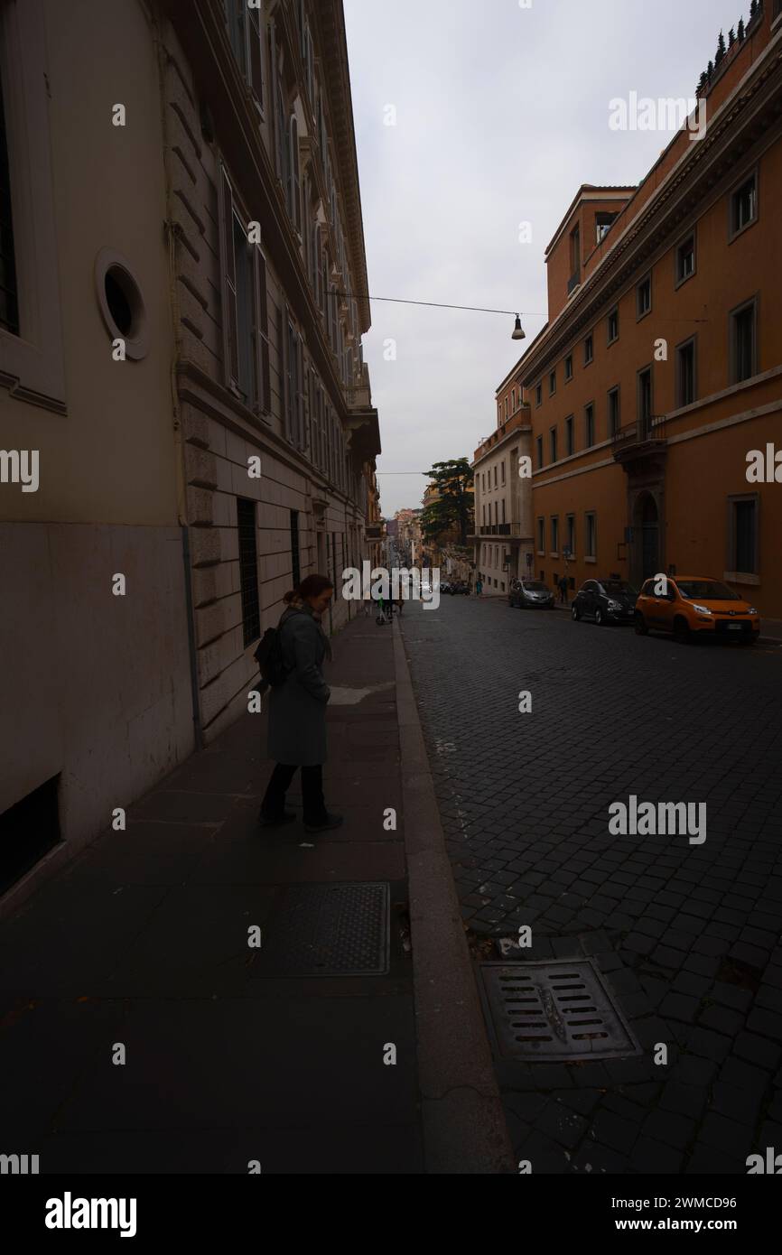 Diverse vedute del centro di Roma. Strade e vita ordinaria, Roma Italia Foto Stock