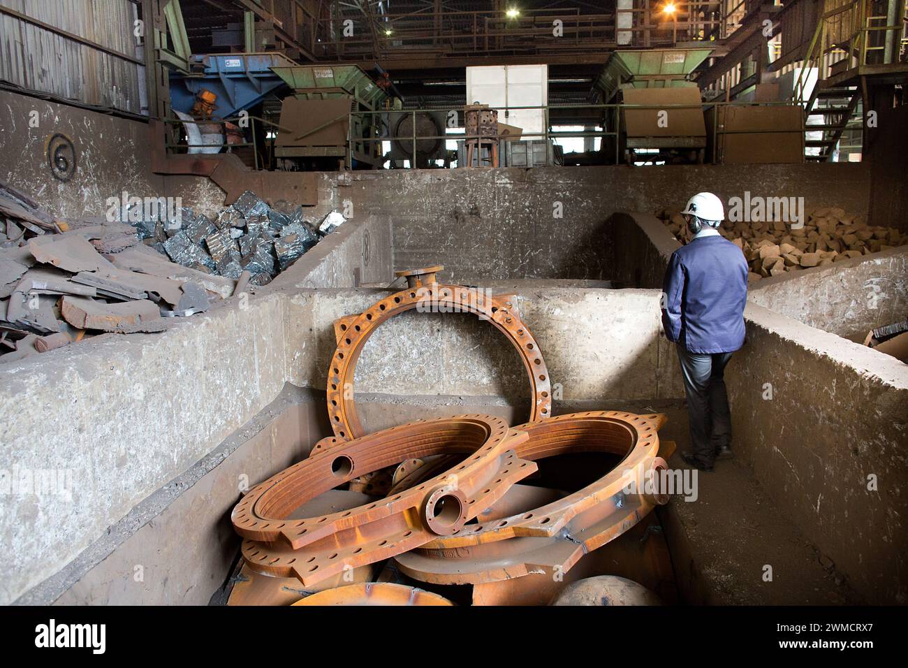 Olazabal y Huarte, SAU è una fonderia di ferro duttile grigio e parti speciali per generatori eolici. Spagna Bilbao.vvbvanbree fotografie Foto Stock