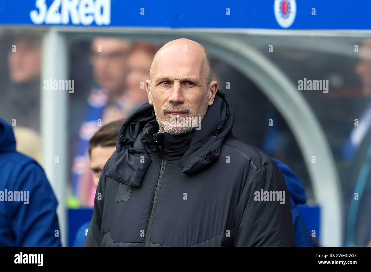 Philippe Clement, allenatore e allenatore del Rangers Football Club, Ibrox Stadium, Glasgow, Scozia, Regno Unito Foto Stock
