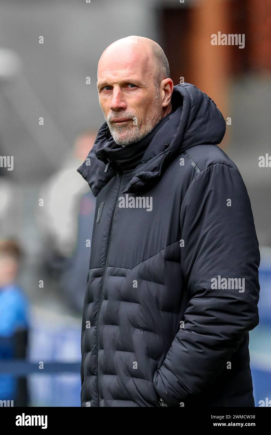Philippe Clement, allenatore e allenatore del Rangers Football Club, Ibrox Stadium, Glasgow, Scozia, Regno Unito Foto Stock