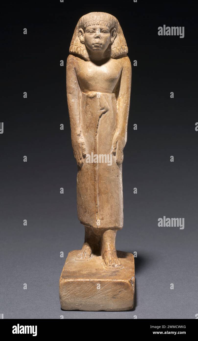 Statuetta di un uomo, c. 1859–1648 a.C. Egitto, Medio Regno (2040–1648 a.C.), dinastia 12, regno di Amenemhat III (1860–1814 a.C.) Foto Stock
