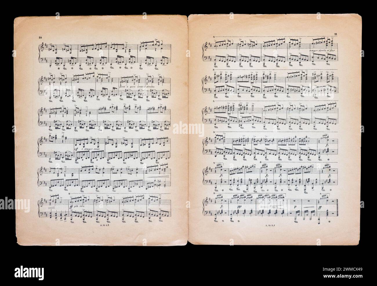 Spartiti "Suite Morgenstimmung" del compositore Edvard Grieg. Foto Stock