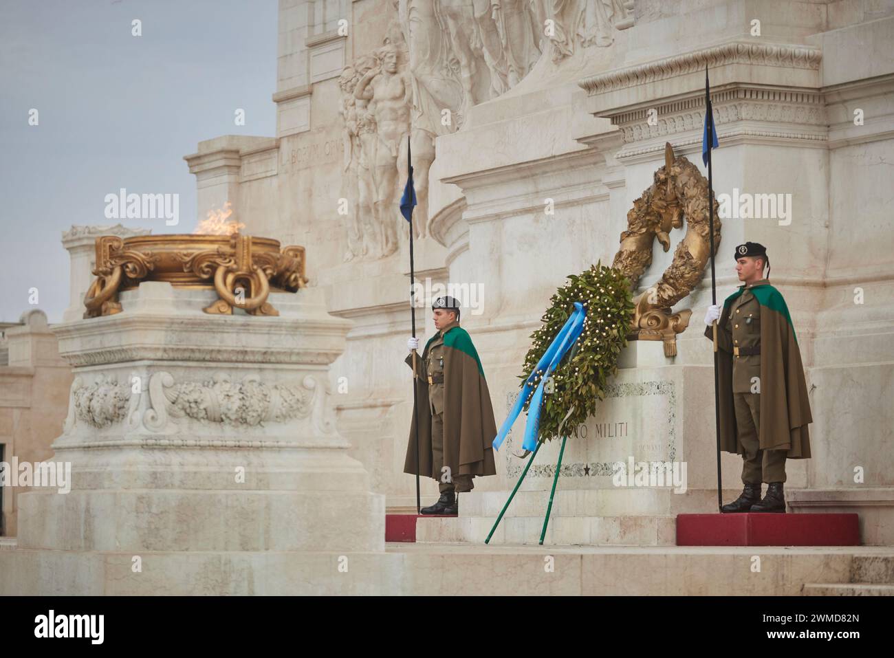 Altare della guardia del soldato della Patria Tomba del Milite Ignoto Roma, Italia. Foto Stock