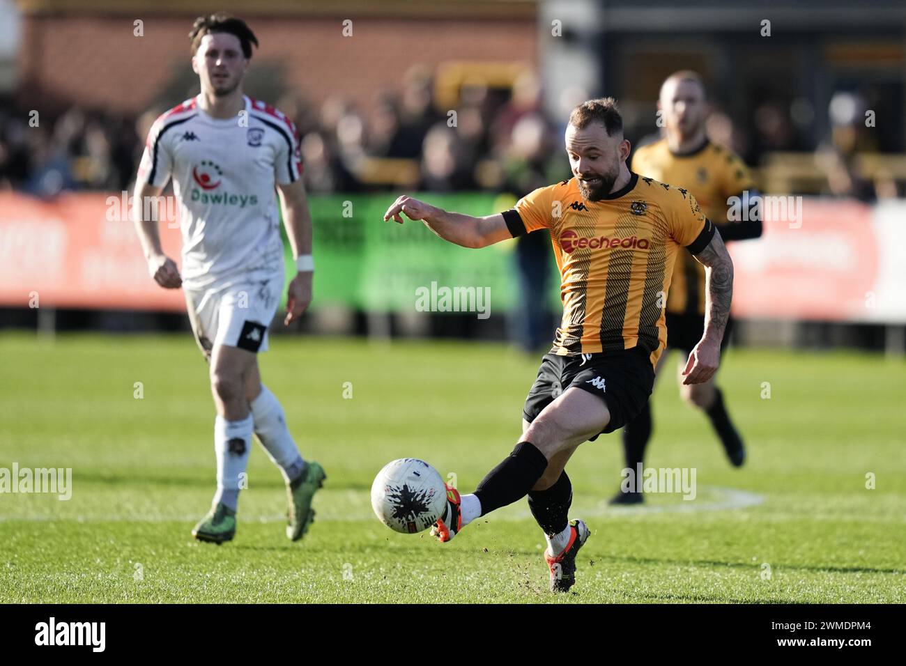 Southport V Hereford6 febbraio 2024 Vanarama National League North, BIG HELP STADIUM SOUTHPORT INGHILTERRA 24 febbraio 2024 Danny Lloyd durante la partita Vanarama National League North tra Southport FC e Hereford FC (foto Alan Edwards per F2images). Solo uso editoriale. Foto Stock