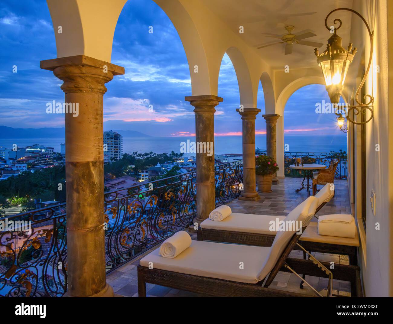 Casa Kimberly, un hotel boutique di lusso a Puerto Vallarta, Messico. Foto Stock