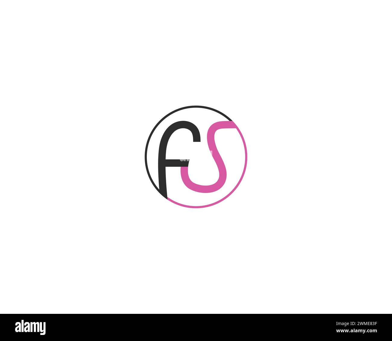 Modello vettoriale per il design del logo Creative Letter FS Illustrazione Vettoriale