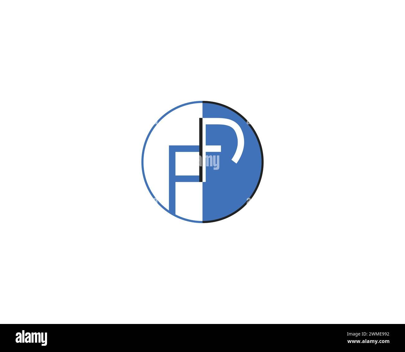 Vettore modello di disegno con logo lettera FF creativo Illustrazione Vettoriale
