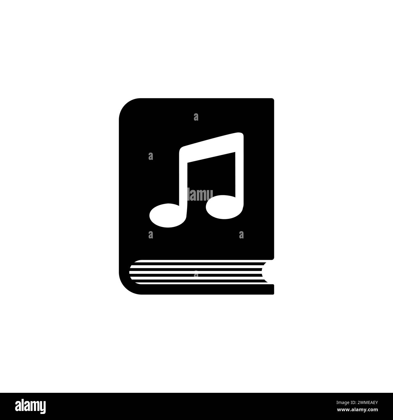 Icona vettoriale piatta dell'audio Book. Simbolo solido semplice isolato su sfondo bianco Illustrazione Vettoriale