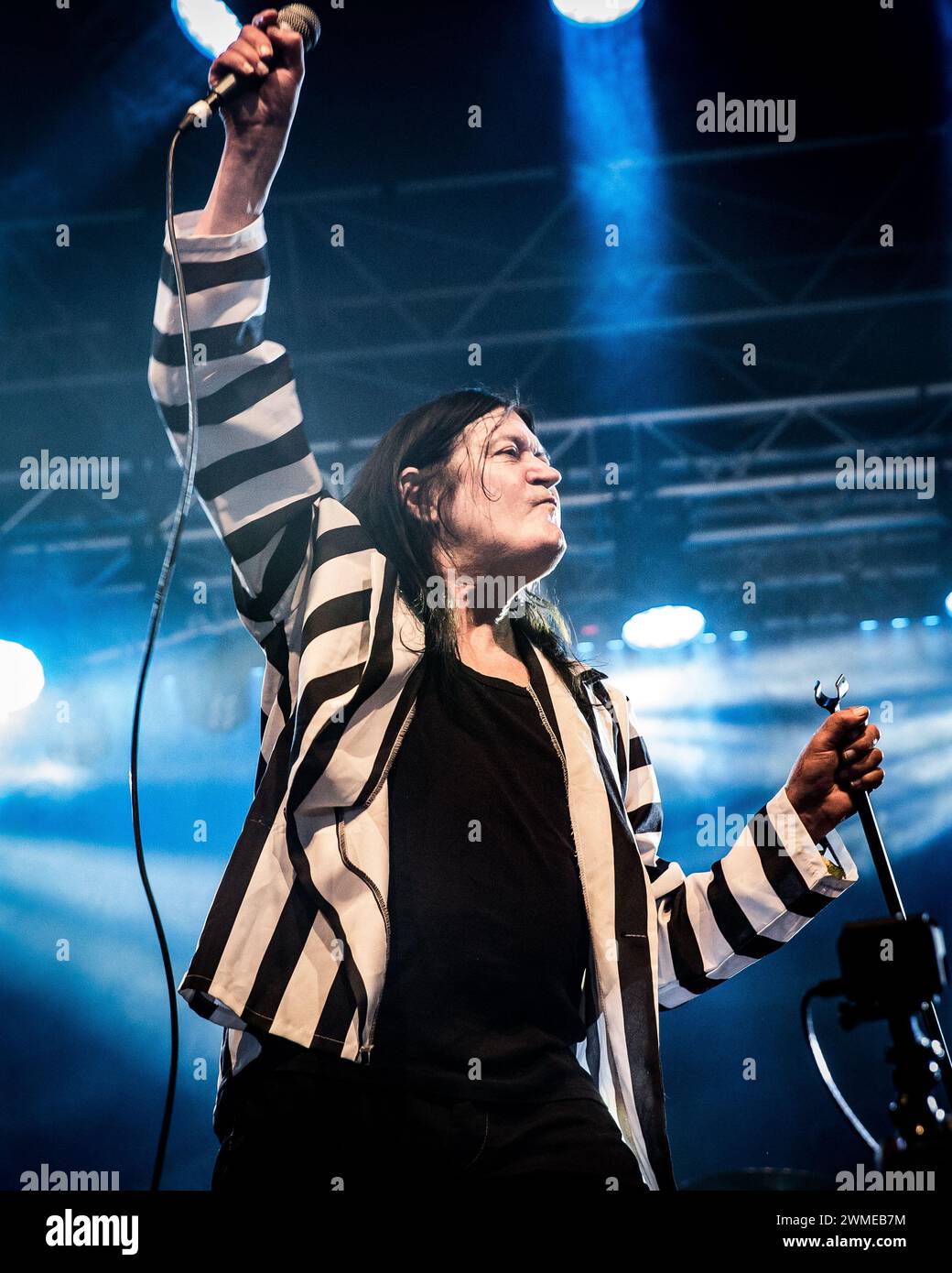 Pete Way, ex membro degli UFO, vive al Sweden Rock Festival Foto Stock