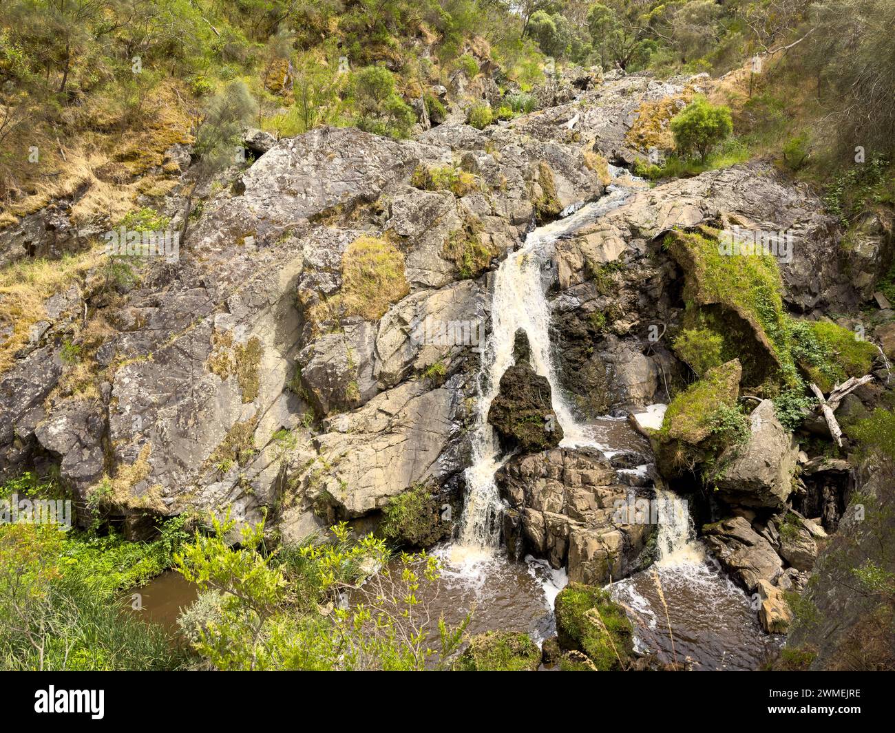 Cascata Hindmarsh Falls nella valle di Hindmarsh sulla penisola Fleurieu, Australia meridionale Foto Stock