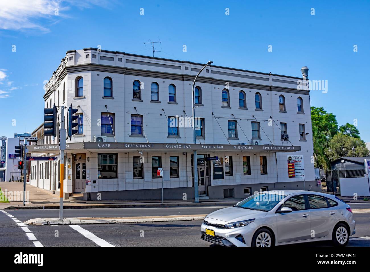 Imperial Hotel, noto anche come Imperial Brew House Tamworth Australia. Foto Stock