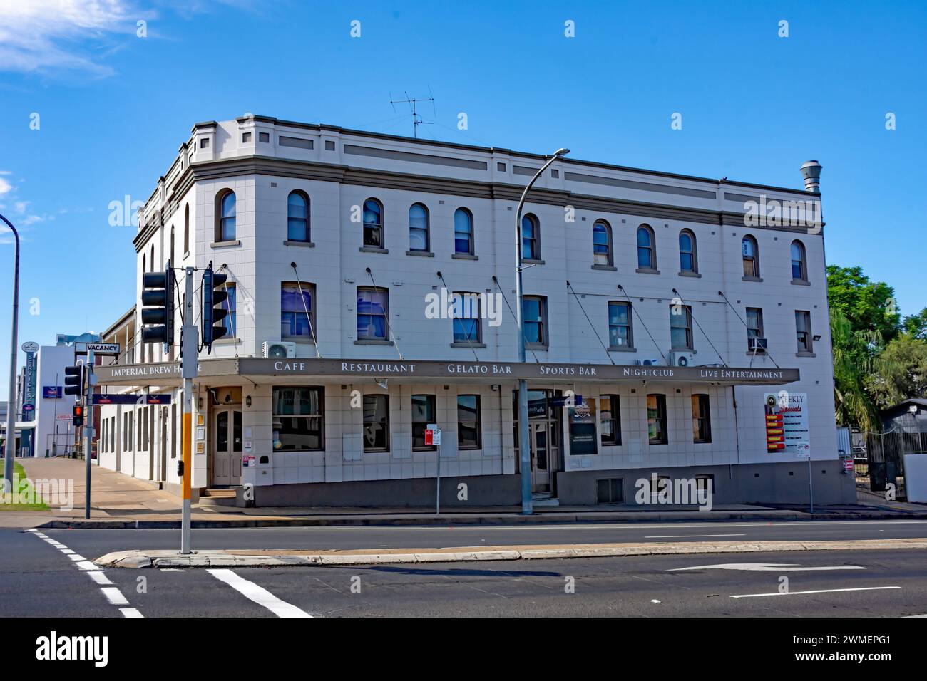 Imperial Hotel, noto anche come Imperial Brew House Tamworth Australia. Foto Stock