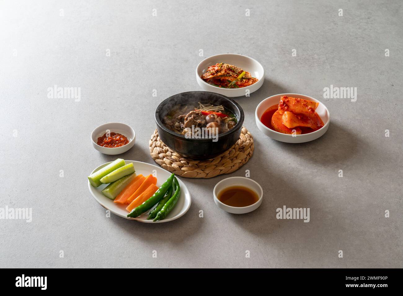Piatto di cucina coreana stufato di manzo Bulgogi Foto Stock