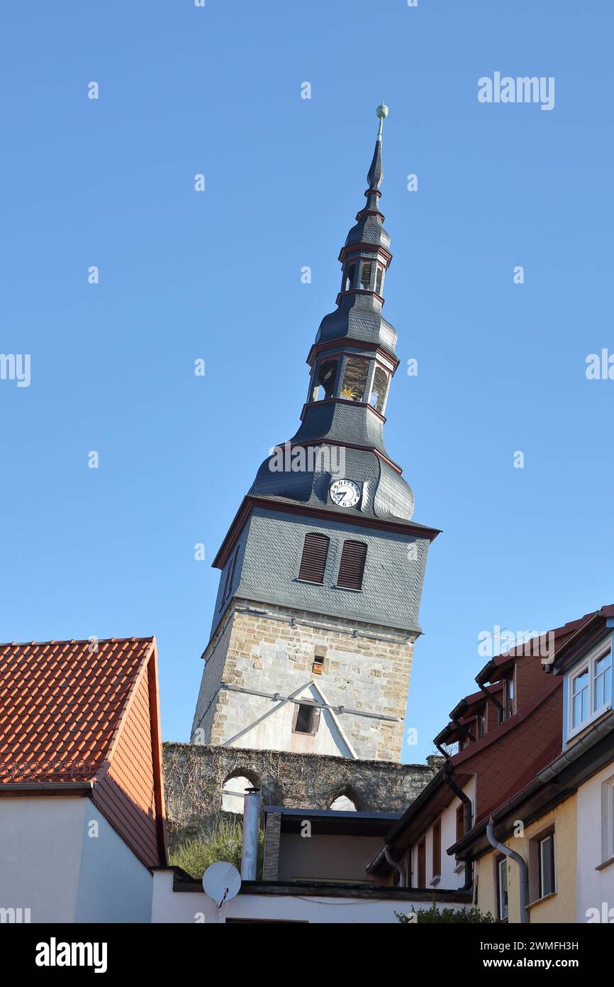 Oberkirche and Schiefer Turm inclination of 5,42, Guinness Book of Records, storoked, crookedest, crookedest, crookedest, molto storto, cattivo Foto Stock