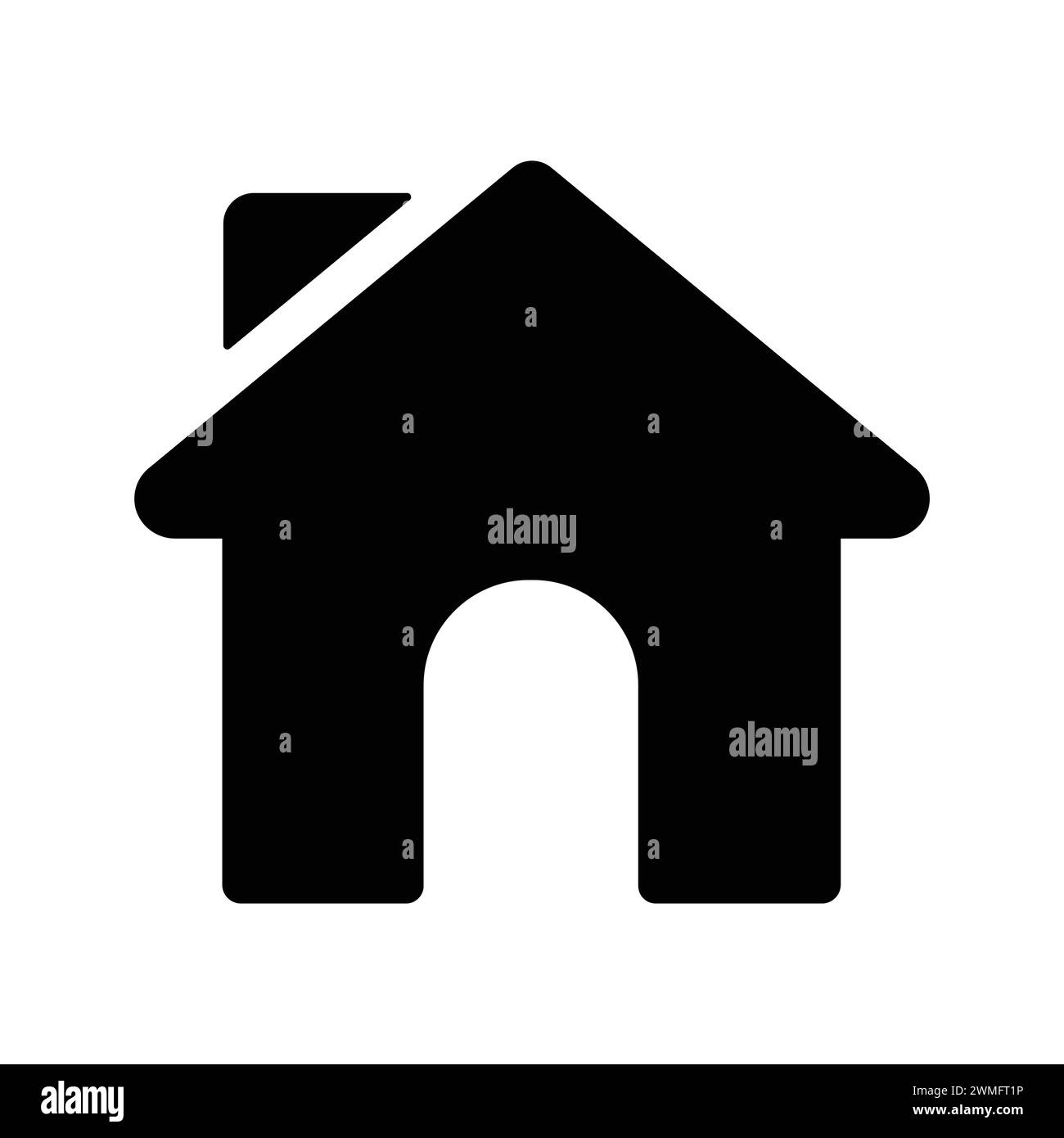 Icona Home. Pulsante House Symbol (simbolo casa). Icona homepage per applicazioni e siti Web. Pittogramma edificio, proprietà o proprietà Illustrazione Vettoriale