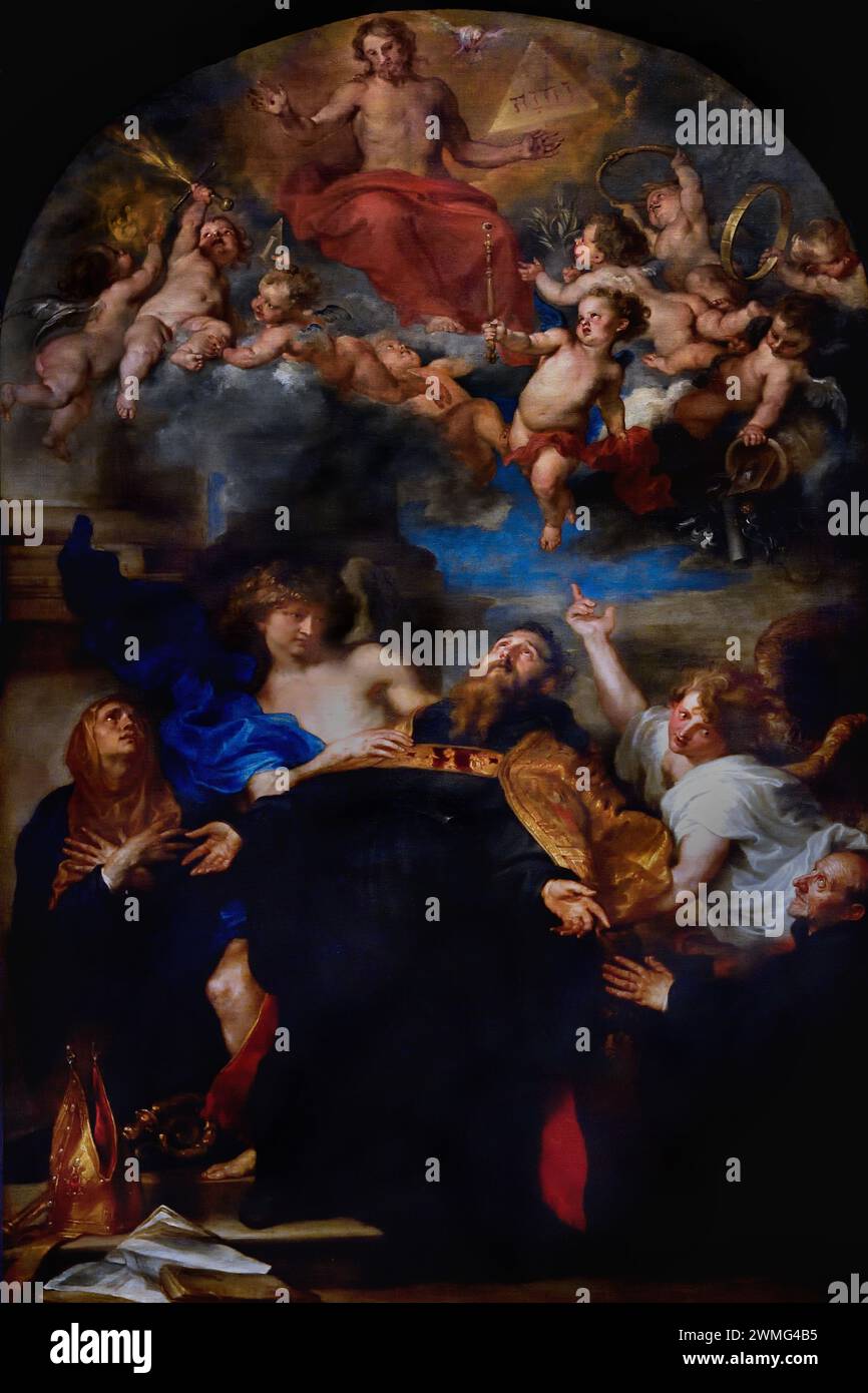 Sant'Agostino in Ecstasy 1628 Anthony van Dyck 1750-1825 Royal Museum of fine Arts, Anversa, Belgio, Belgio. Foto Stock