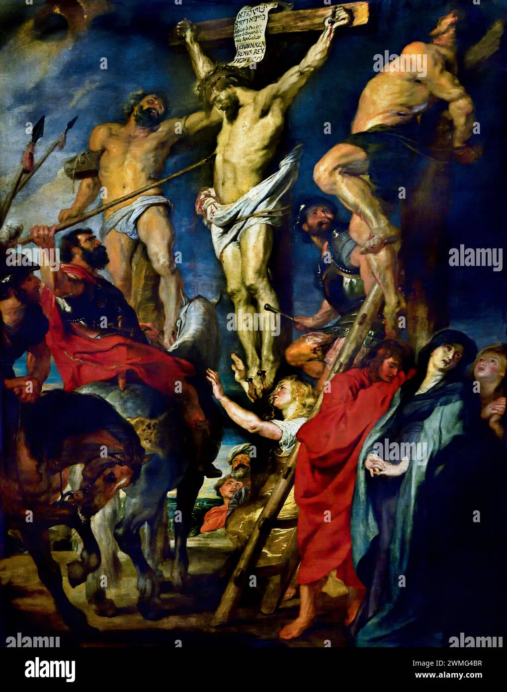 Christ on the Cross 1620 di Anthony Antoon Anton van Dyck 1599-1641 nello Studio og Peter Paul Rubens.(1577-1640). Artista e diplomatico fiammingo, fiammingo, Museo reale barocco di Belle Arti, Anversa, Belgio, Belgio. Foto Stock