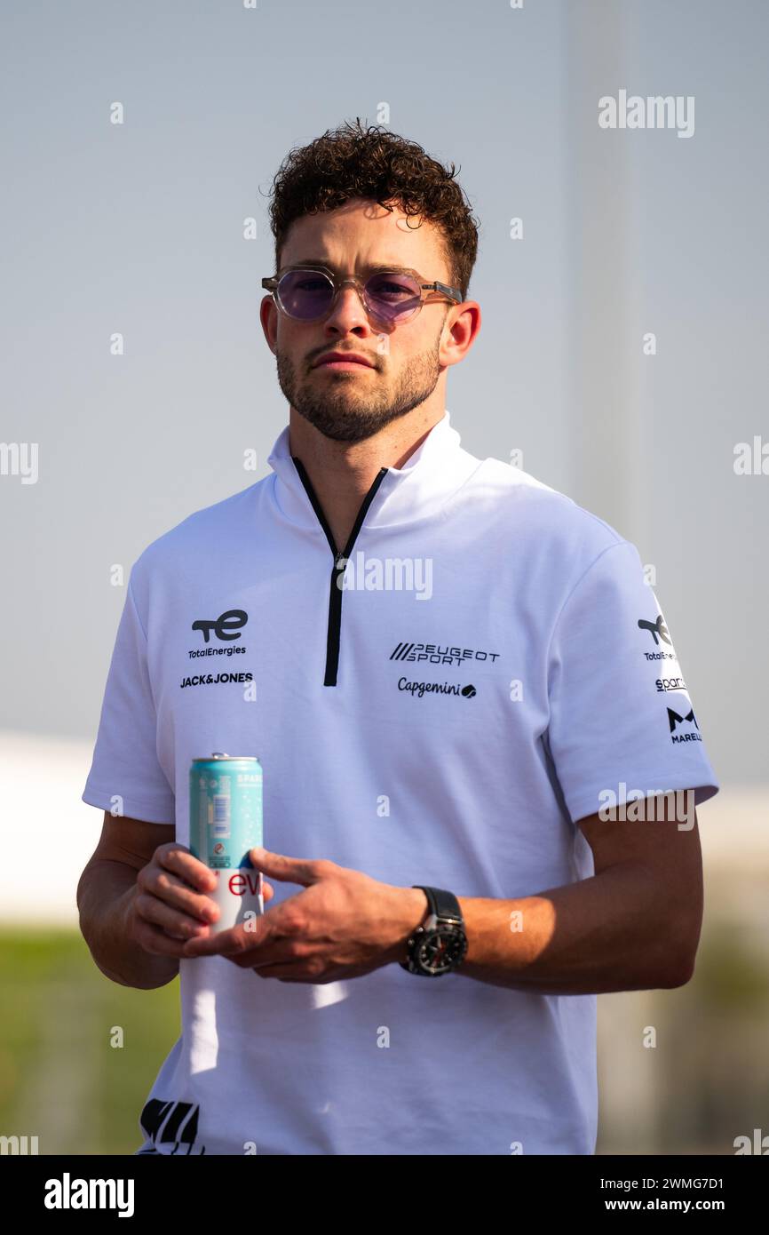 JENSEN Mikkel (dnk), Peugeot TotalEnergies, Peugeot 9x8, ritratto durante il Prologo del Campionato Mondiale Endurance FIA 2024, dal 24 al 26 febbraio 2024 sul circuito Internazionale di Losail a Lusail, Qatar Foto Stock