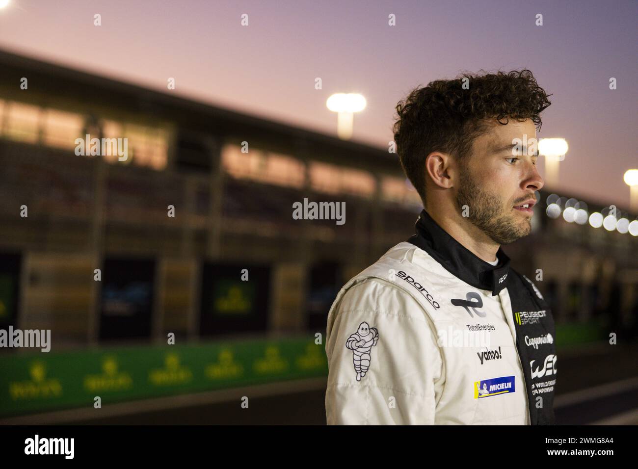 JENSEN Mikkel (dnk), Peugeot TotalEnergies, Peugeot 9x8, ritratto durante il Prologo del Campionato Mondiale Endurance FIA 2024, dal 24 al 26 febbraio 2024 sul circuito Internazionale di Losail a Lusail, Qatar Foto Stock