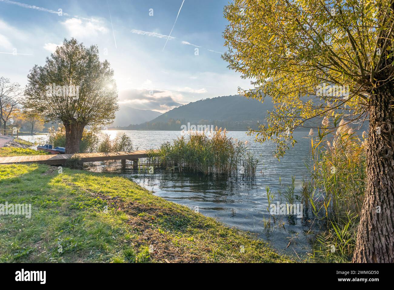 Lago Endine. Endine Gaiano (BG), ITALIA - 14 novembre 2023. Foto Stock