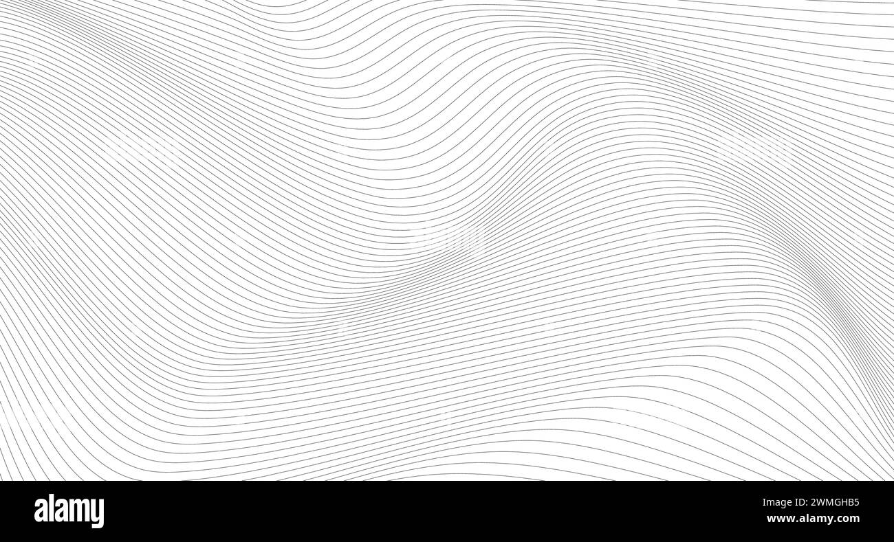 Illustrazione vettoriale del motivo delle linee nere su sfondo bianco. Illustrazione Vettoriale