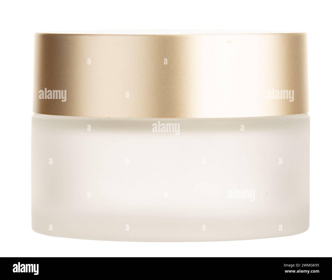 Vasetto per crema cosmetica isolato su sfondo bianco. Modello contenitore Foto Stock