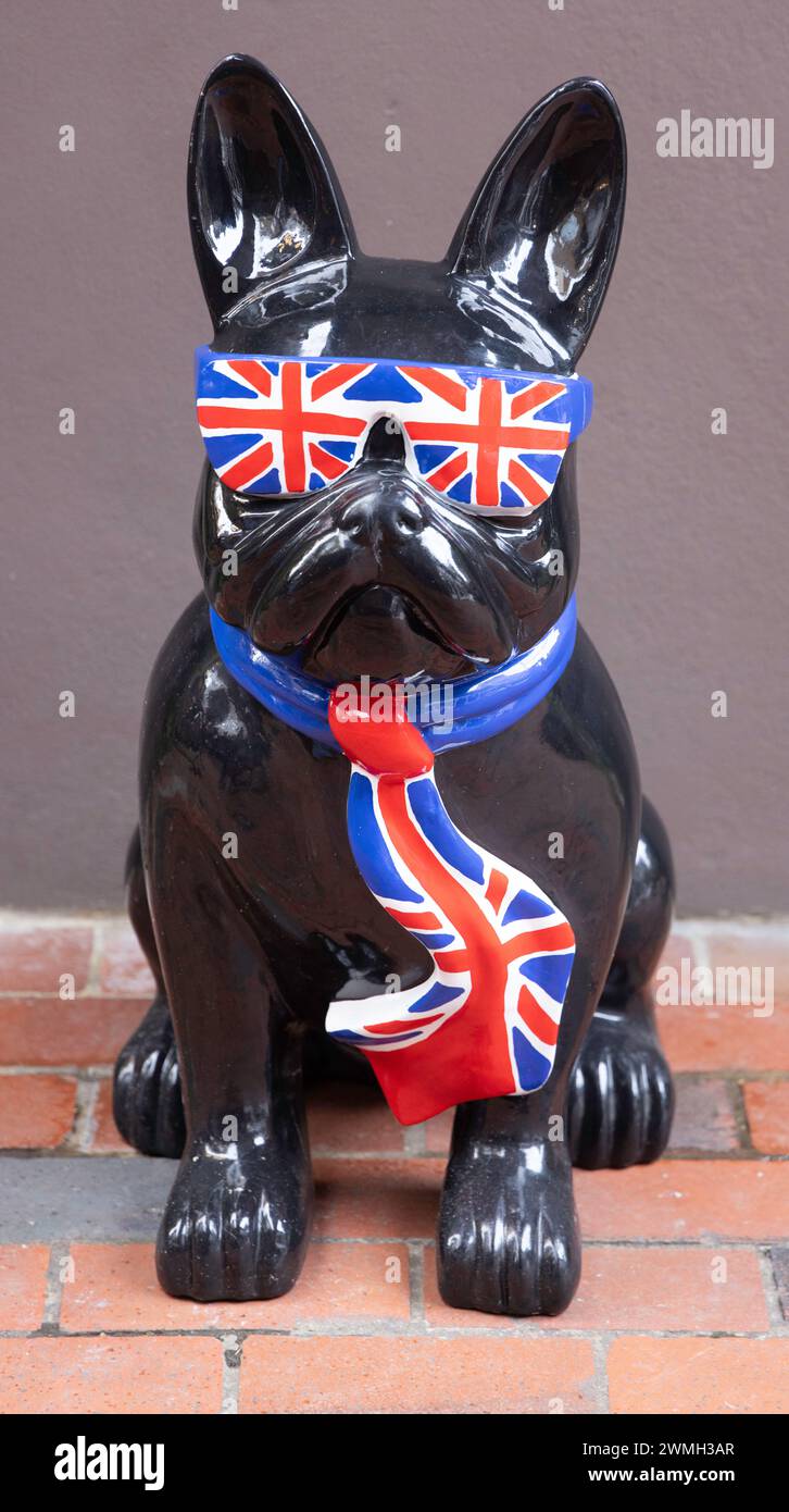 British Bull Dog e Union Jack Foto Stock