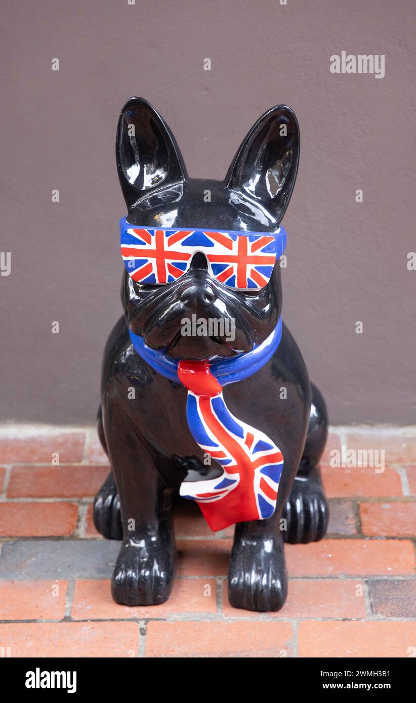 British Bull Dog e Union Jack Foto Stock