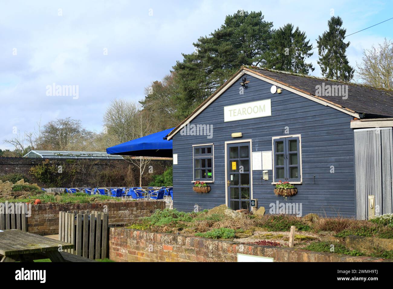 The Tearoom at Arley Arboretum and Gardens, Arley, Worcestershire, Inghilterra, Regno Unito. Foto Stock