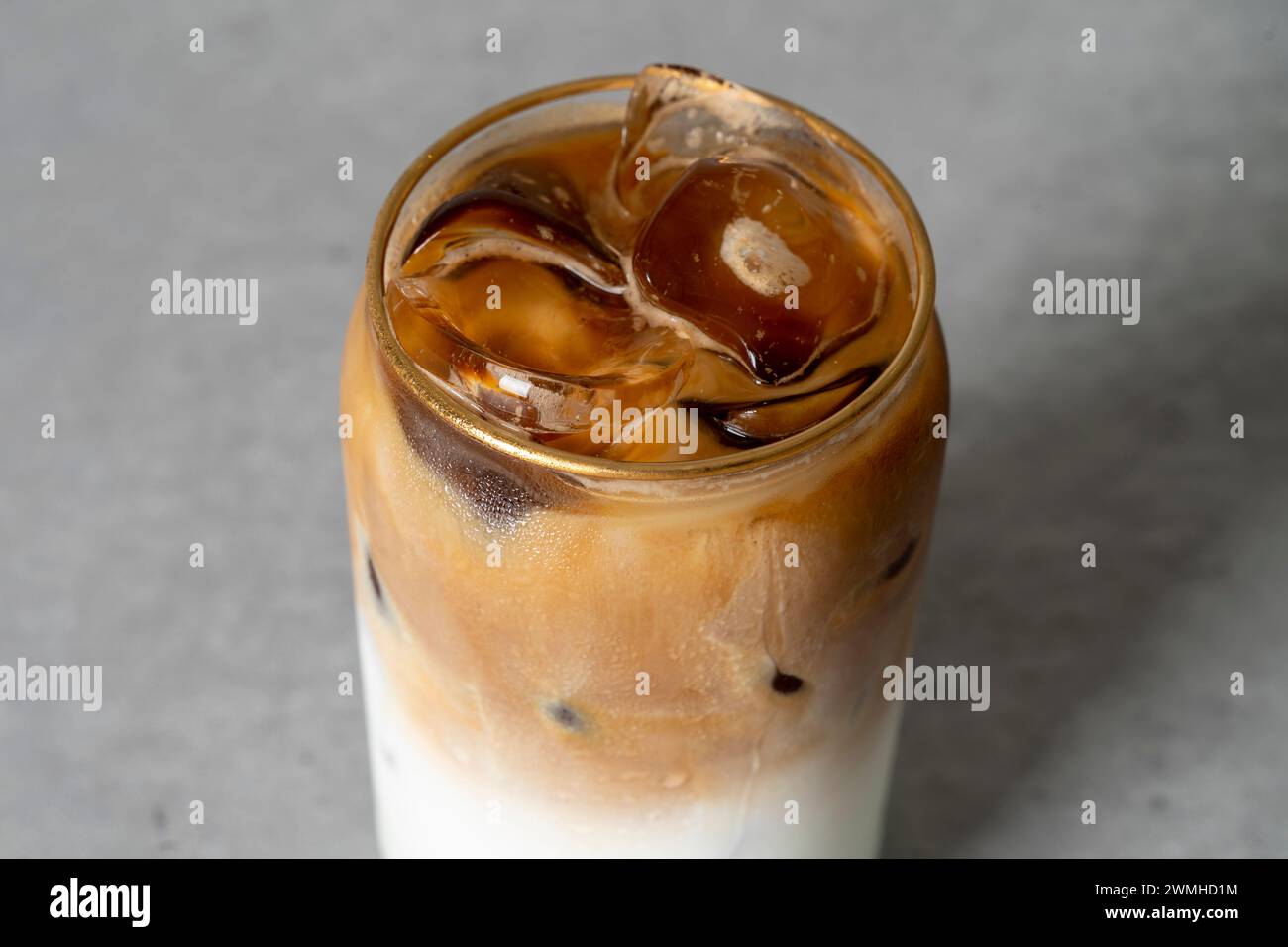 Latte freddo, caffè Vienna al cocco, caffè, Smoothie Citron Foto Stock