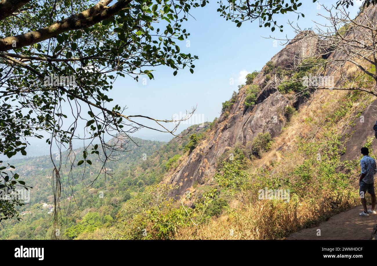 Regione delle grotte di Edakkal Wayanad Kerala India Foto Stock