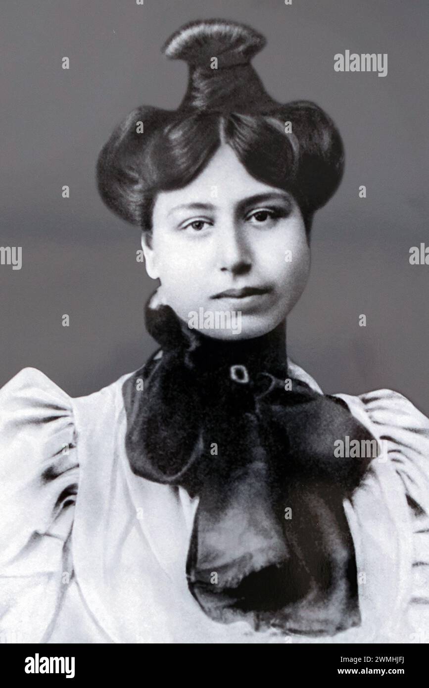 Mirra Alfassa, la madre guru spirituale indiana francese Pondicherry India Foto Stock