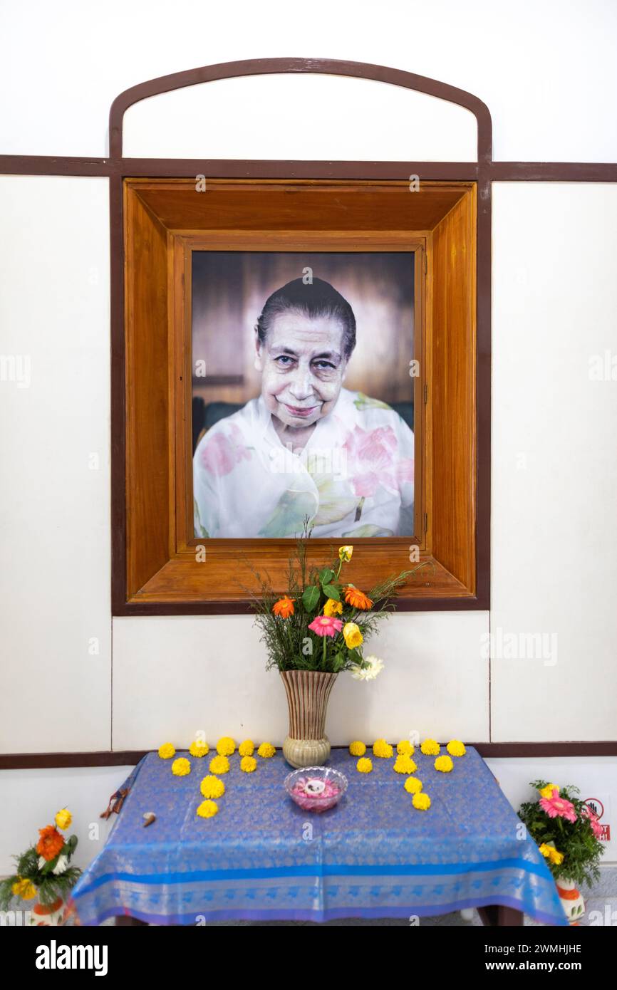 Mirra Alfassa, la madre guru spirituale indiana francese Pondicherry India Foto Stock