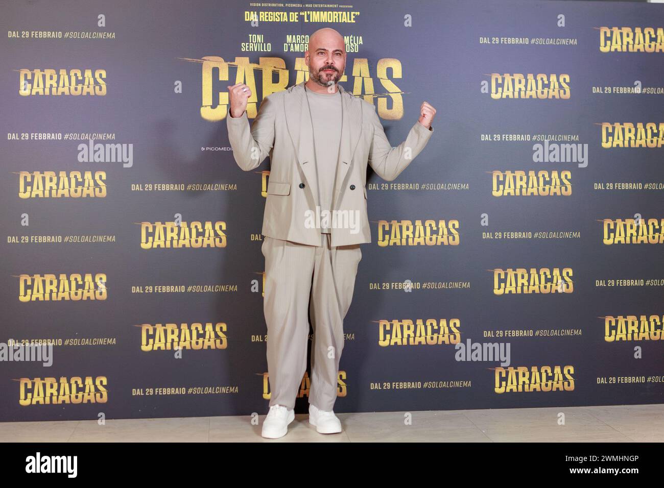 Italia. 26 febbraio 2024. Marco D'amore durante il photocall del film Caracas, 26 febbraio 2024 Cinema Barberini, Roma, Italia Credit: Live Media Publishing Group/Alamy Live News Foto Stock