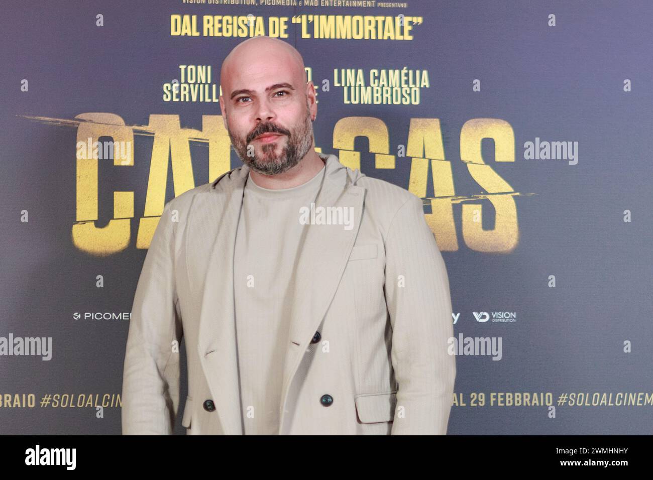 Italia. 26 febbraio 2024. Marco D'amore durante il photocall del film Caracas, 26 febbraio 2024 Cinema Barberini, Roma, Italia Credit: Live Media Publishing Group/Alamy Live News Foto Stock