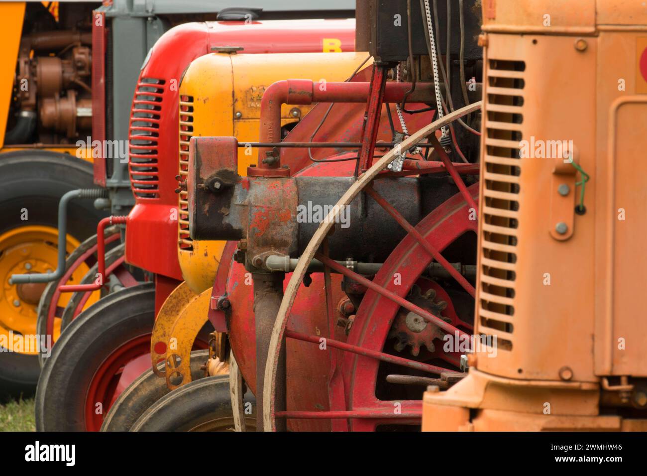 Trattore antico, grande Oregon Steam-Up, antichi Powerland, Brooks, Oregon Foto Stock